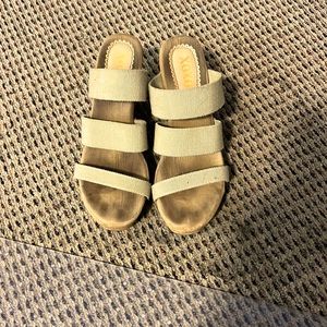 Straps and wedges. Very comfortable